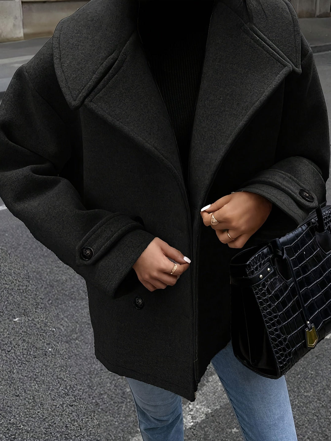 Stijlvol Double-Breasted Jacket met knoopdetails
