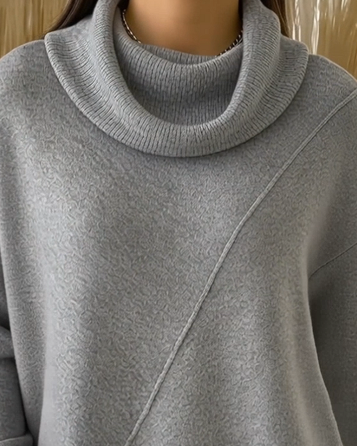 Asymmetrische Cowl Neck Trui