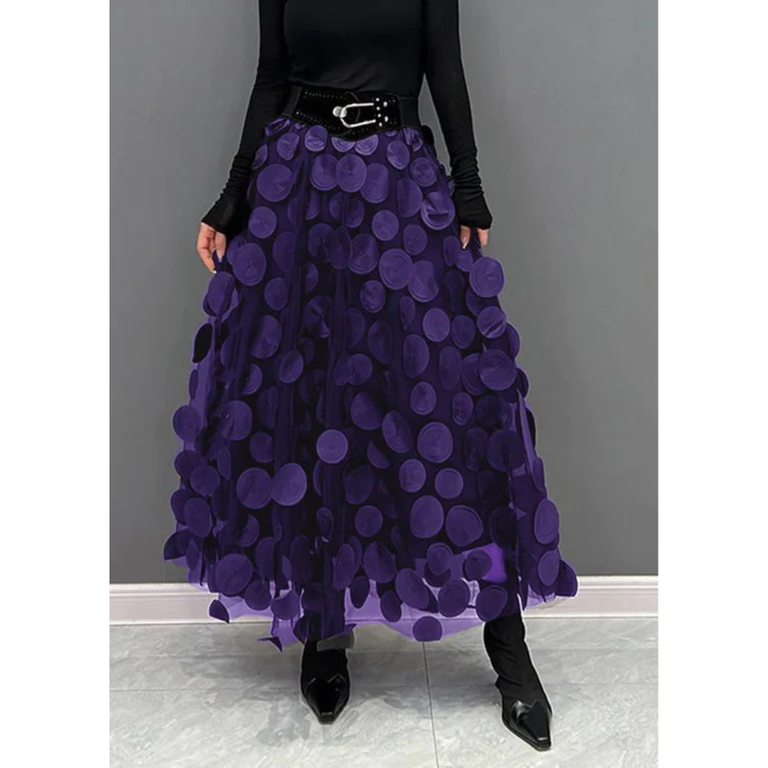 Classic Vintage Polka Dot Maxi Rok