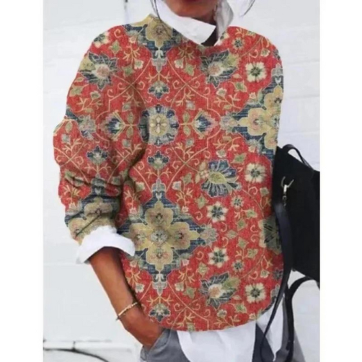 Dames Floral Casual Warme Trui