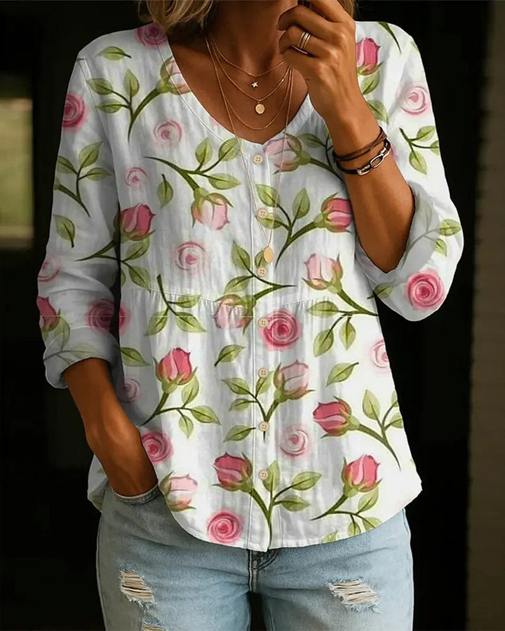 Losse Blouse met Bloemenprint