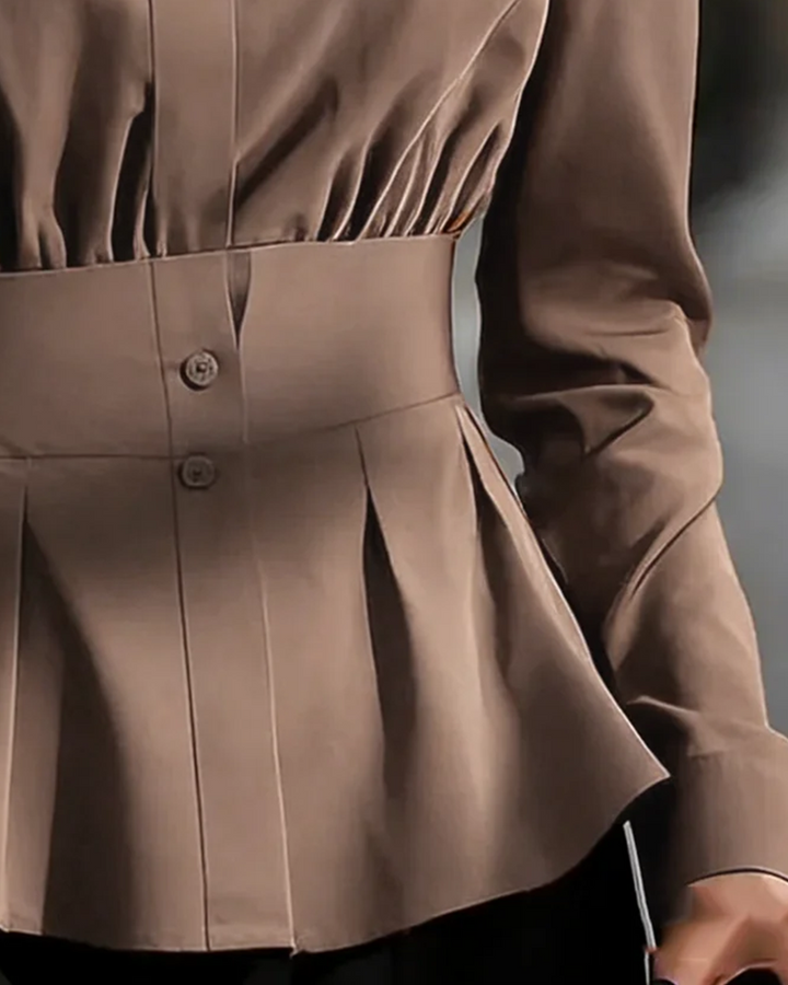 Elegante Taille Blouse met Revers