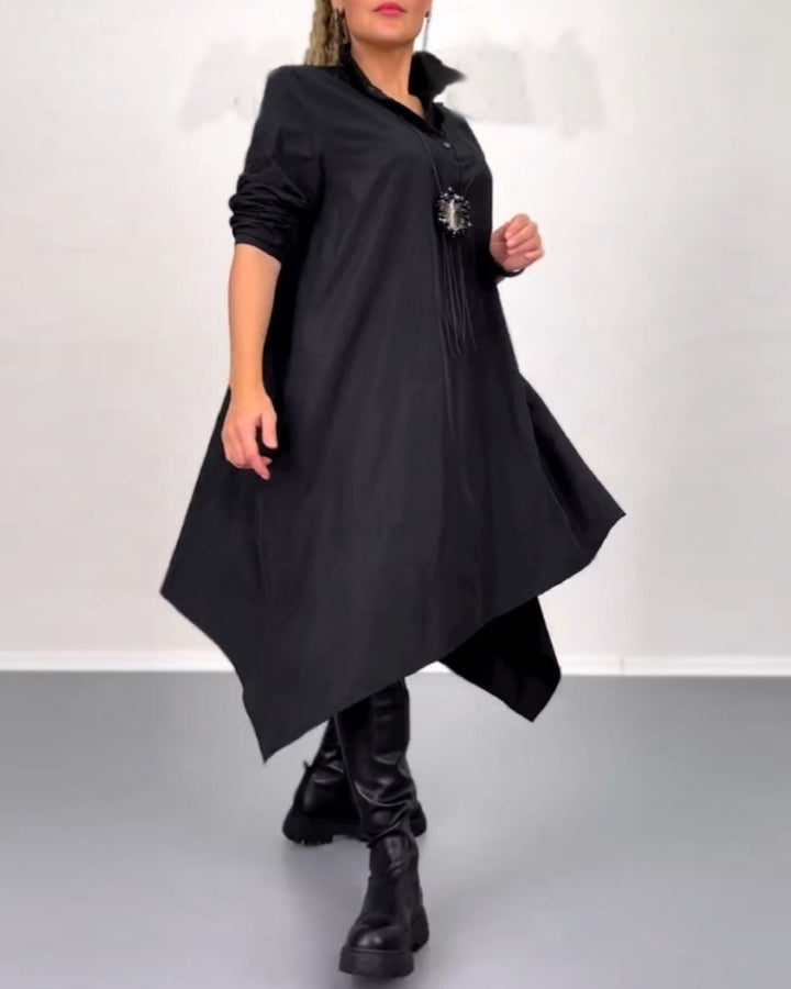 Effen onregelmatige casual jurk
