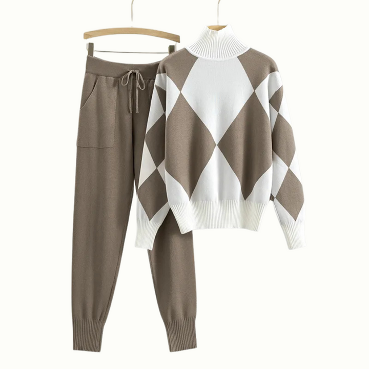 Stijlvolle Ribgebreide Matching Set