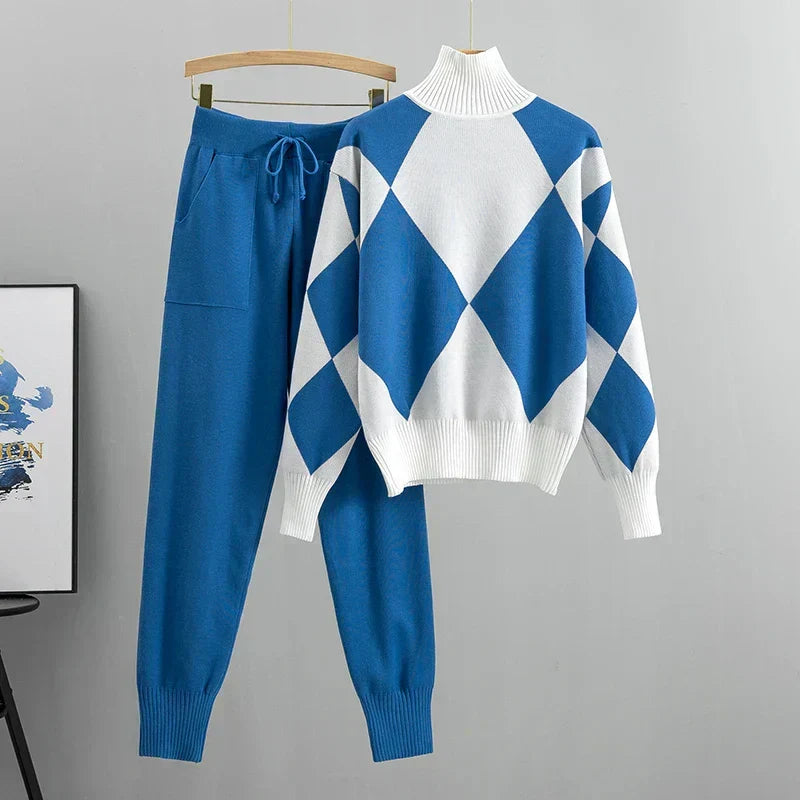 Stijlvolle Ribgebreide Matching Set