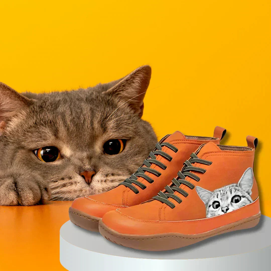 Leren Boots met Kattenontwerp
