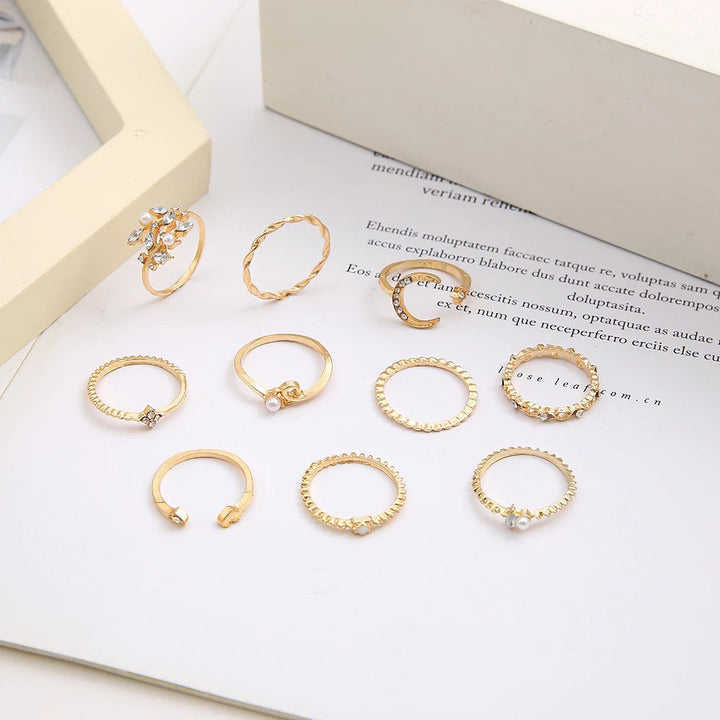 Bohemian Zilveren & Gouden Ringenset