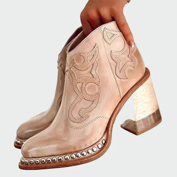 Elegante Geborduurde Leren Laarzen