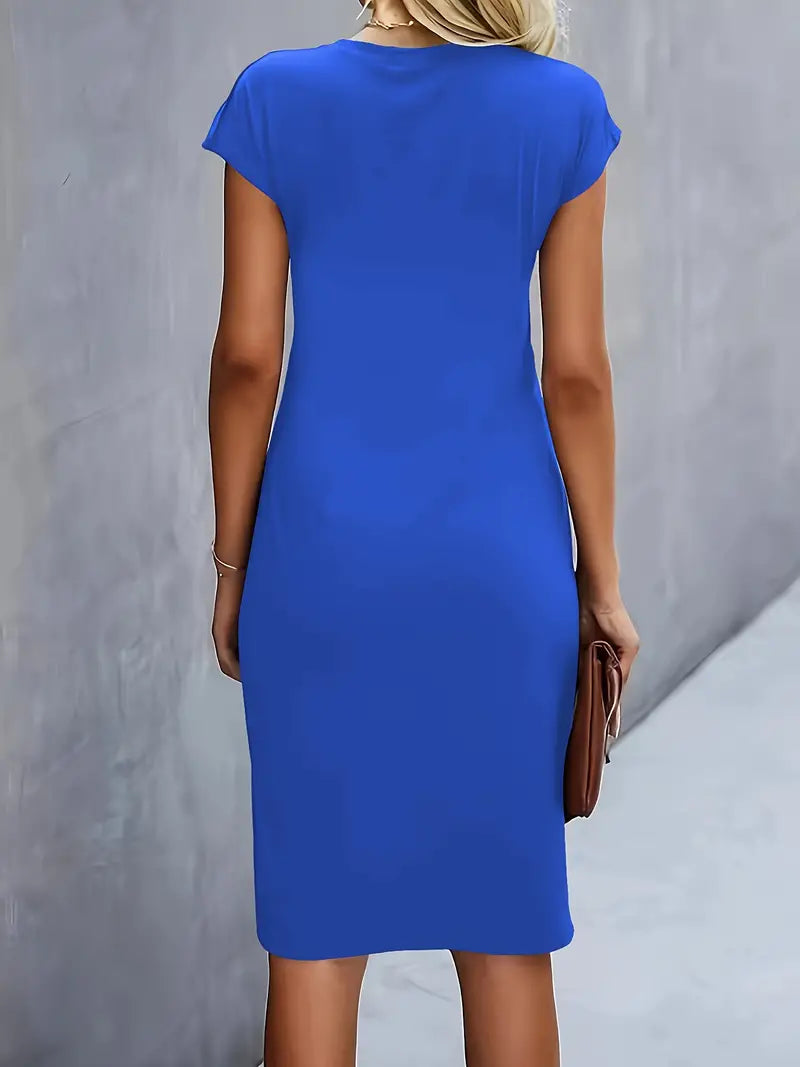 Zachte Knit Jurk met Ronde Hals