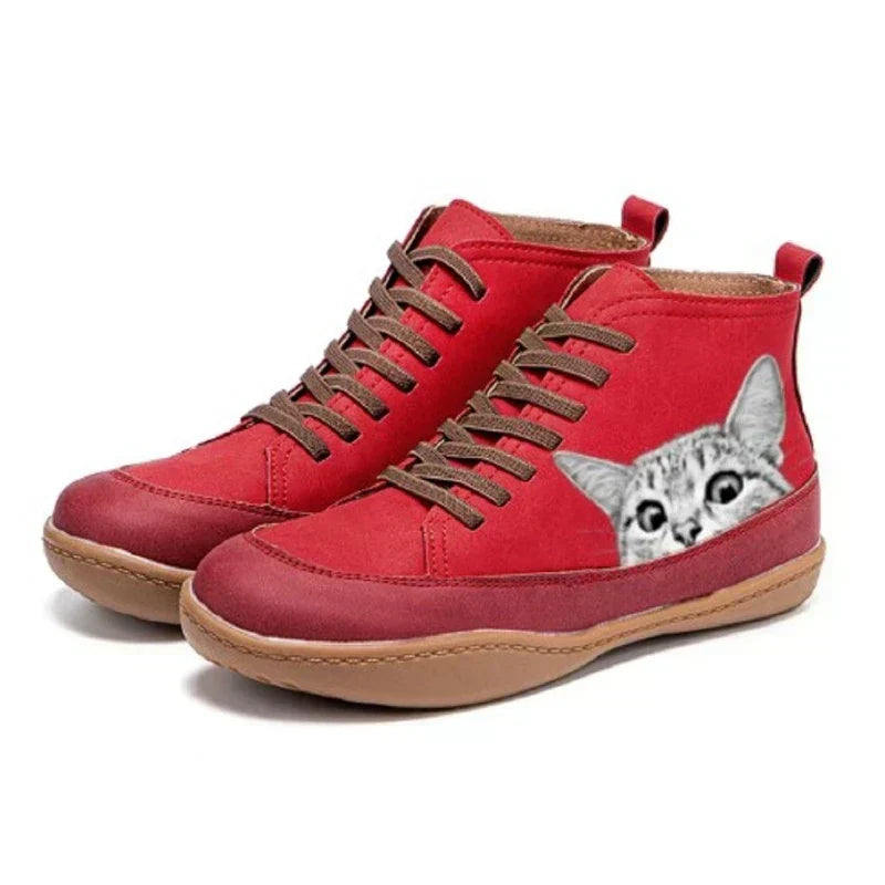 Leren Boots met Kattenontwerp