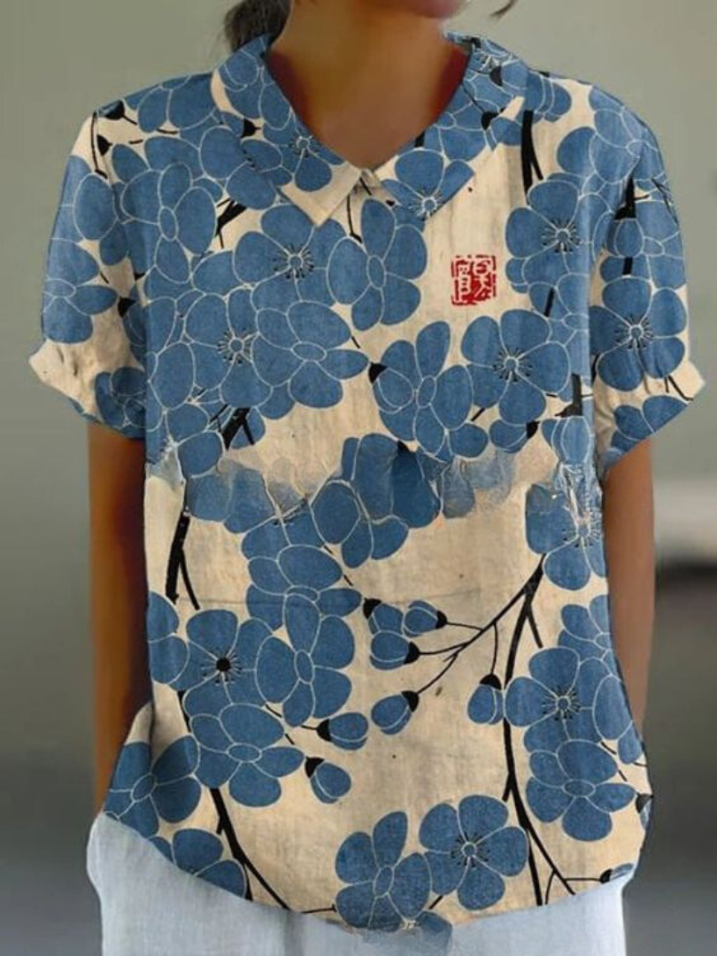 Lichtgewicht Shirt met Bloemenprint