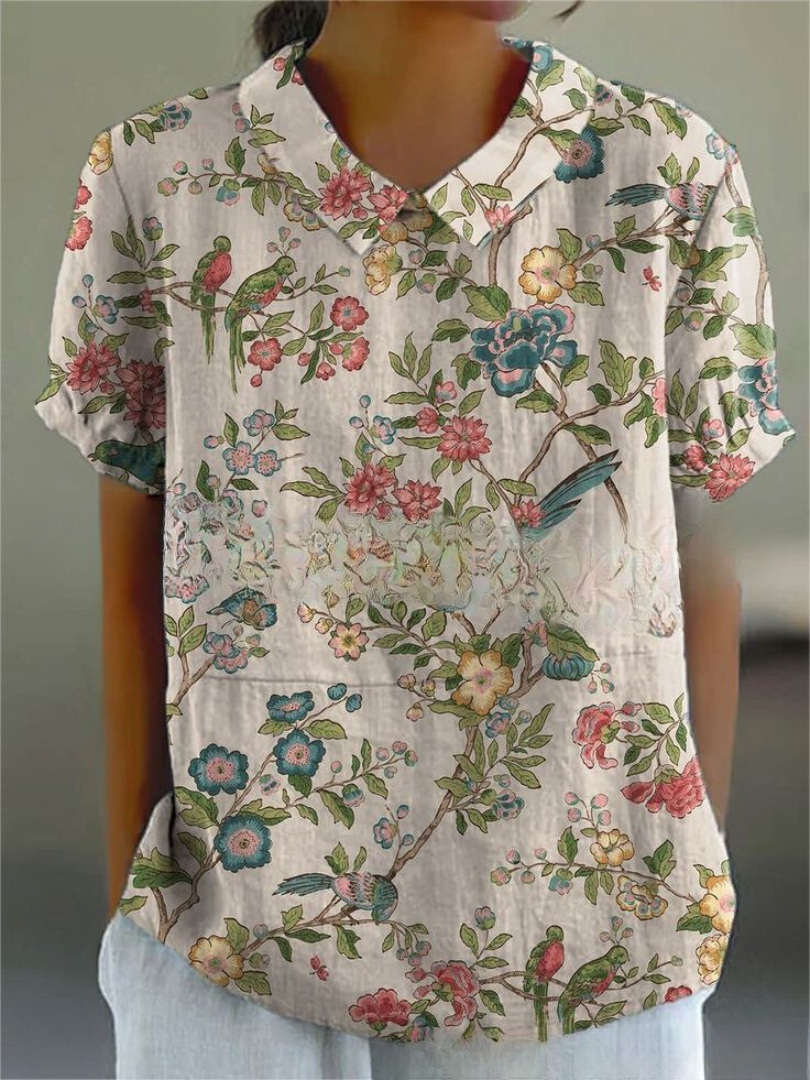 Lichtgewicht Shirt met Bloemenprint