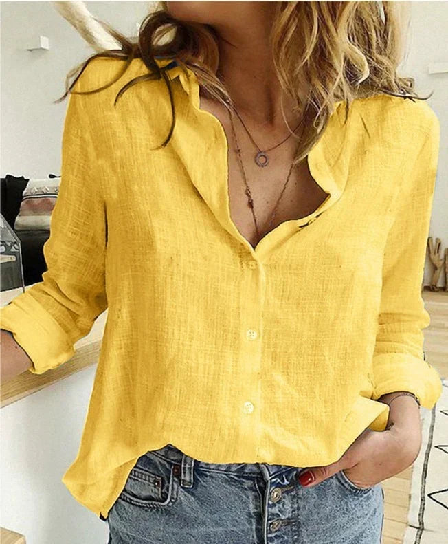 Oversized blouse met knoopsluiting