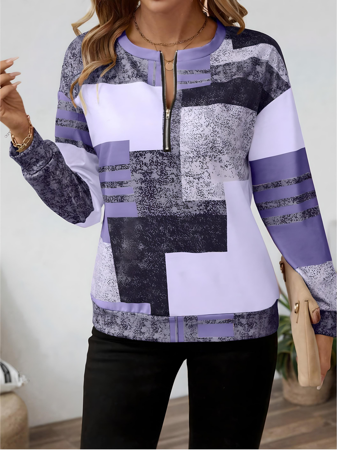 Chique Vintage Pullover met lange mouwen