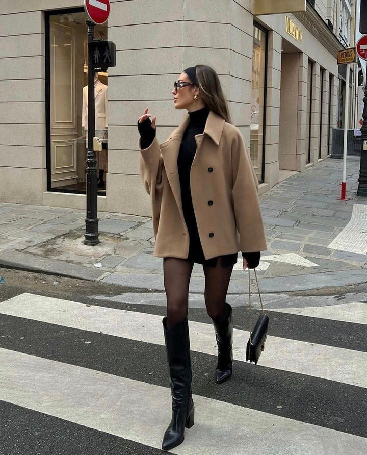 Chic Oversized Wool Jacket Dames