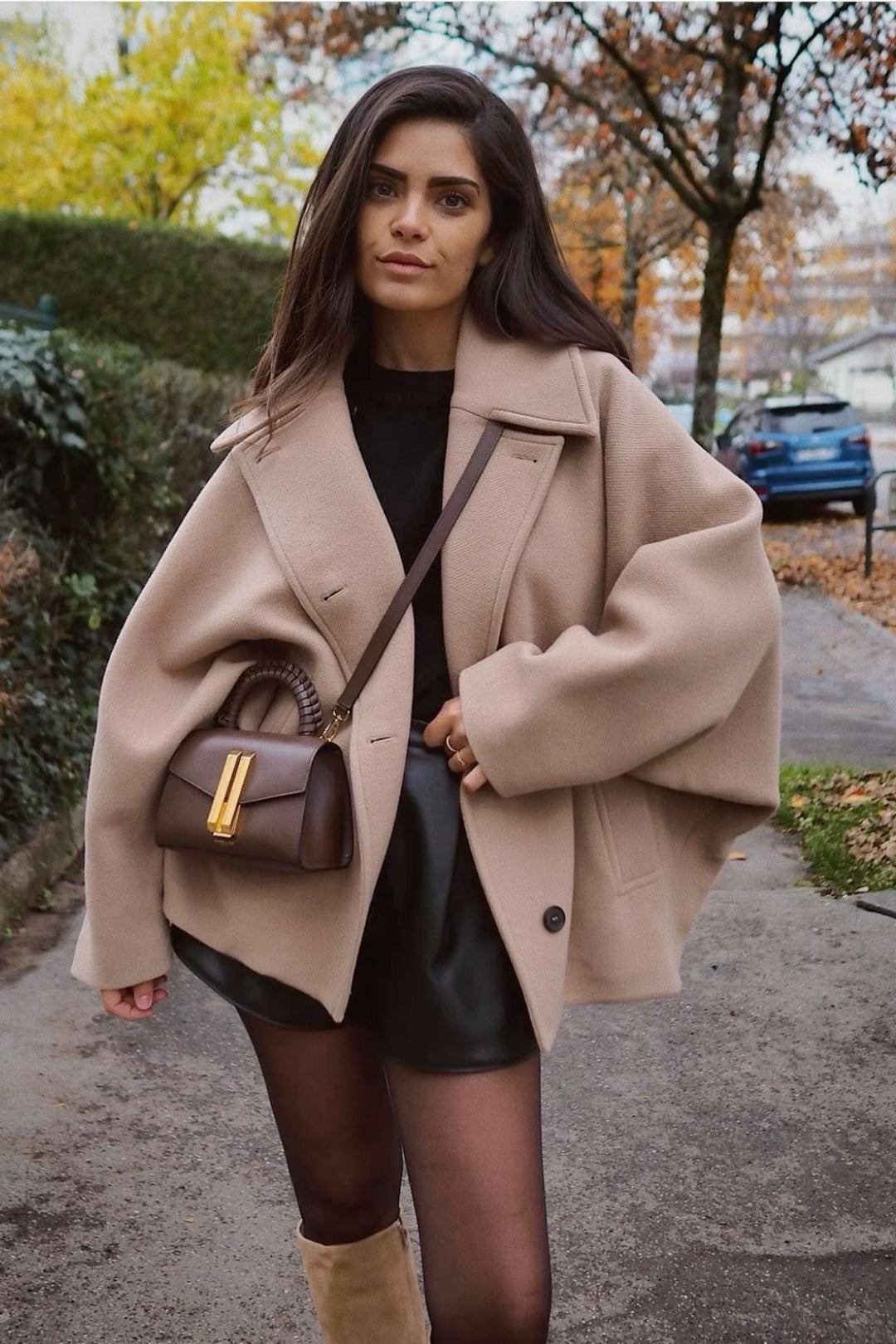 Chic Oversized Wool Jacket Dames