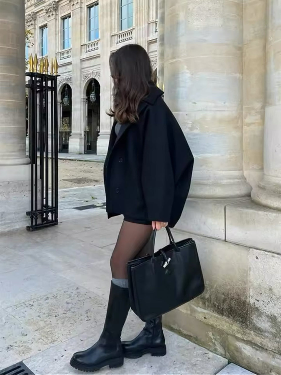 Chic Oversized Wool Jacket Dames