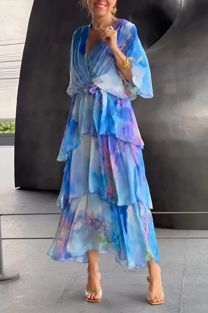 Glamoureuze V-hals Maxi-jurk voor Dames