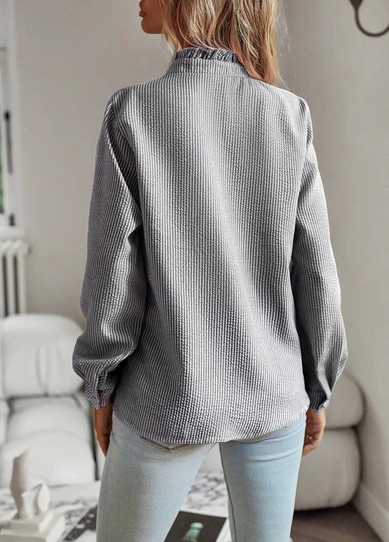 Stijlvolle Polo Blouse met Zachte Finish