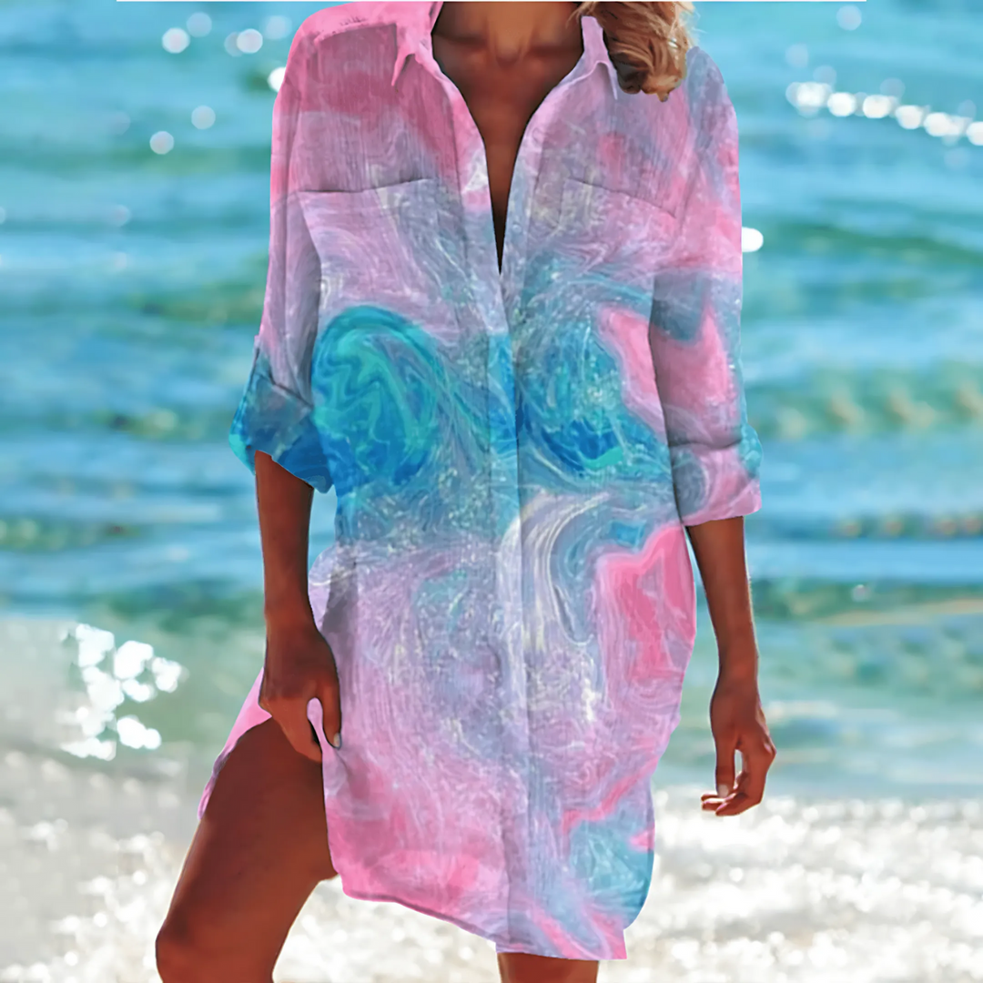 Geprinte Button Down Shirtjurk