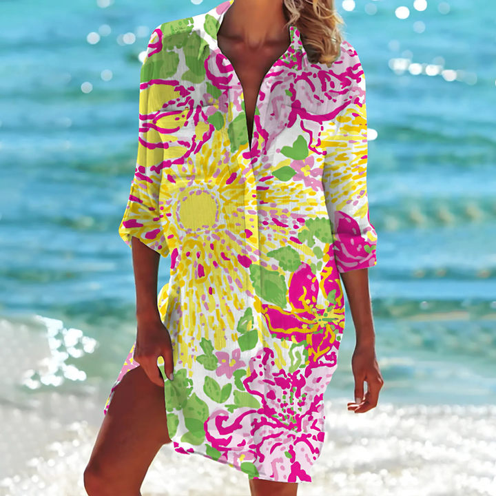 Geprinte Button Down Shirtjurk