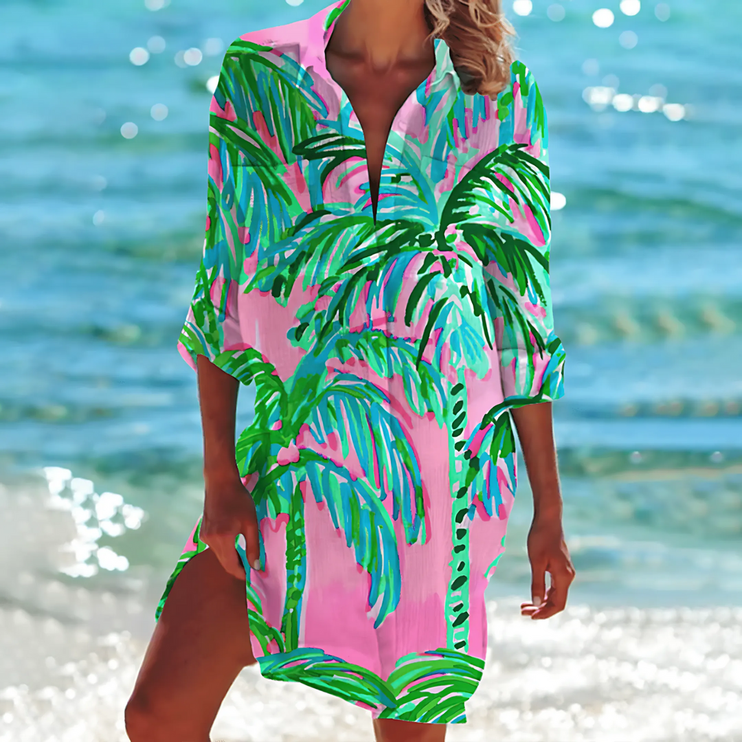 Geprinte Button Down Shirtjurk