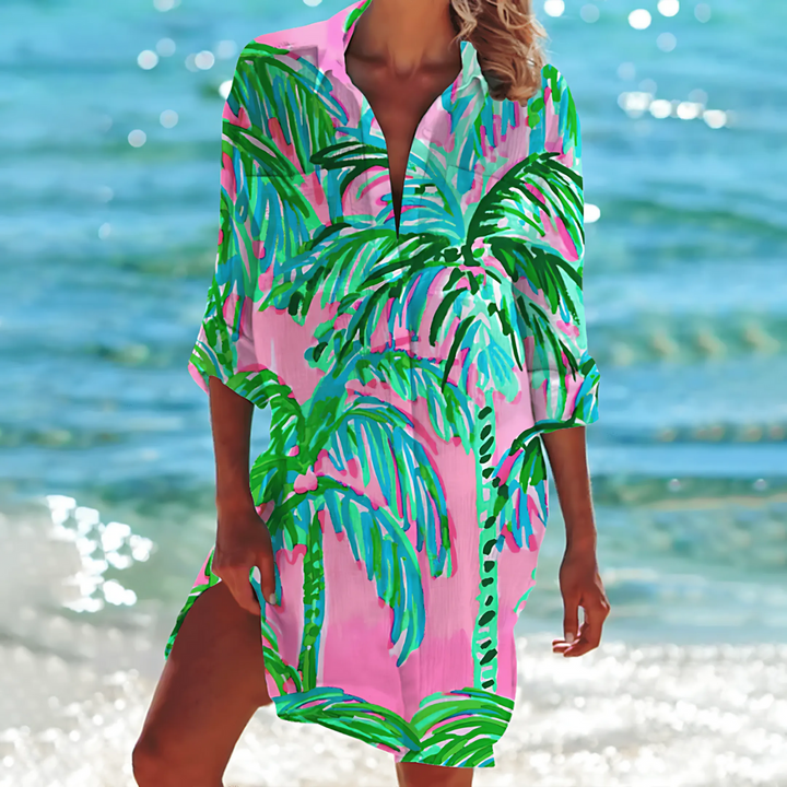 Geprinte Button Down Shirtjurk