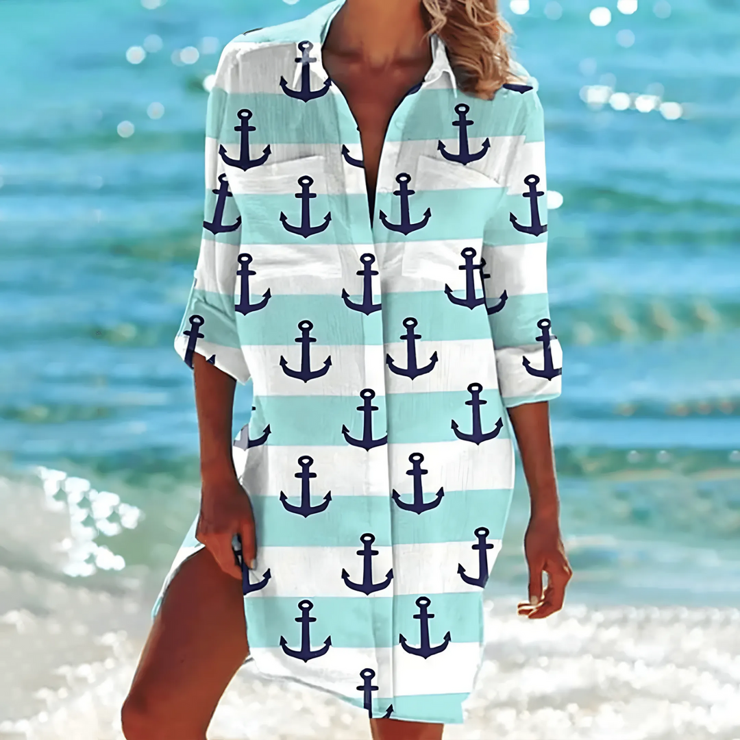 Geprinte Button Down Shirtjurk