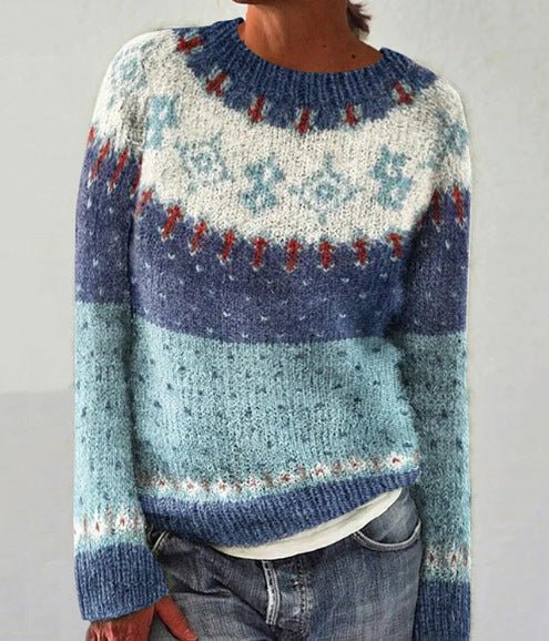 Island Jacquard Sweater voor dames