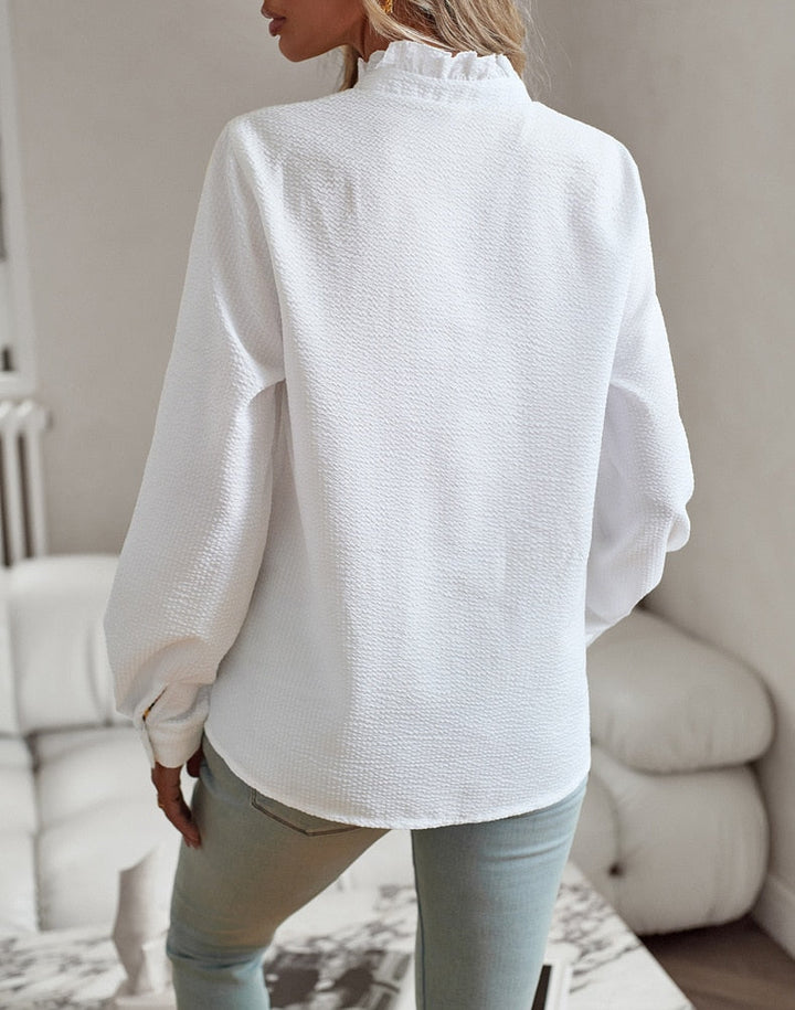 Stijlvolle Polo Blouse met Zachte Finish