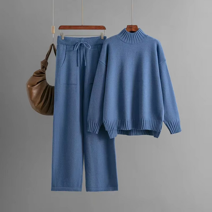 Ava™ - stijlvolle langarm trui en rechte broek