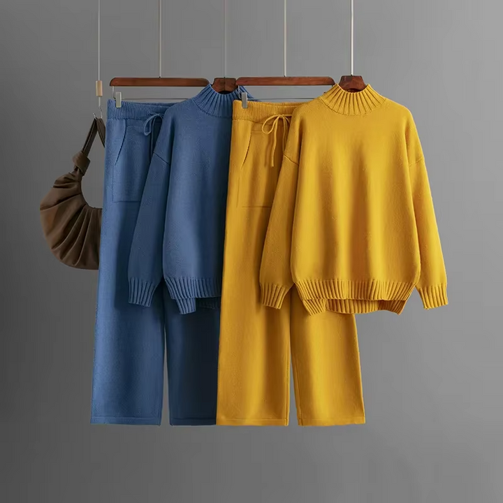 Ava™ - stijlvolle langarm trui en rechte broek