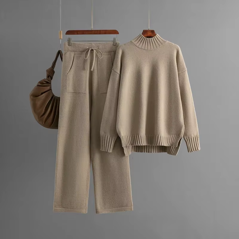 Ava™ - stijlvolle langarm trui en rechte broek