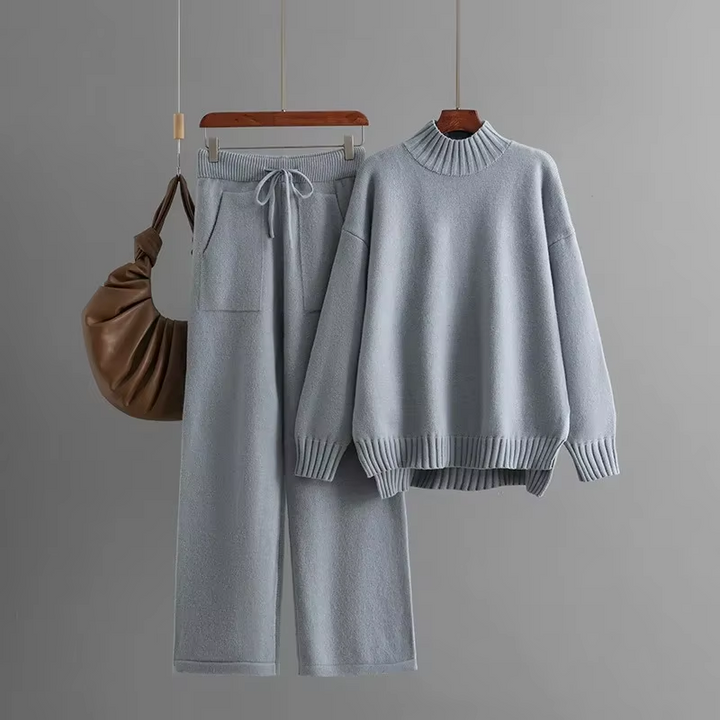 Ava™ - stijlvolle langarm trui en rechte broek