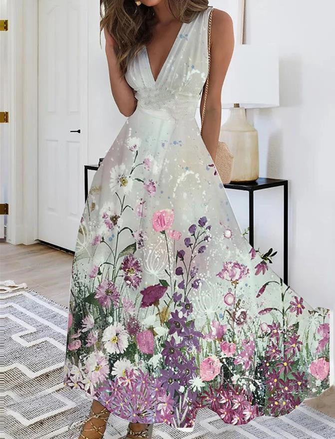 Boho Style Mouwloze Maxi-jurk