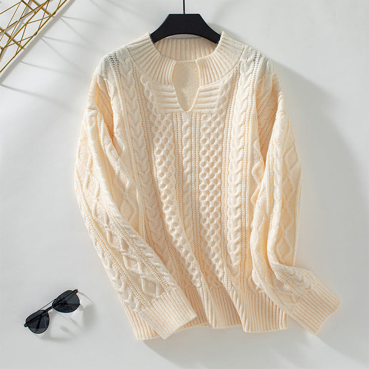 Drizzle kabelgebreide pullover trui