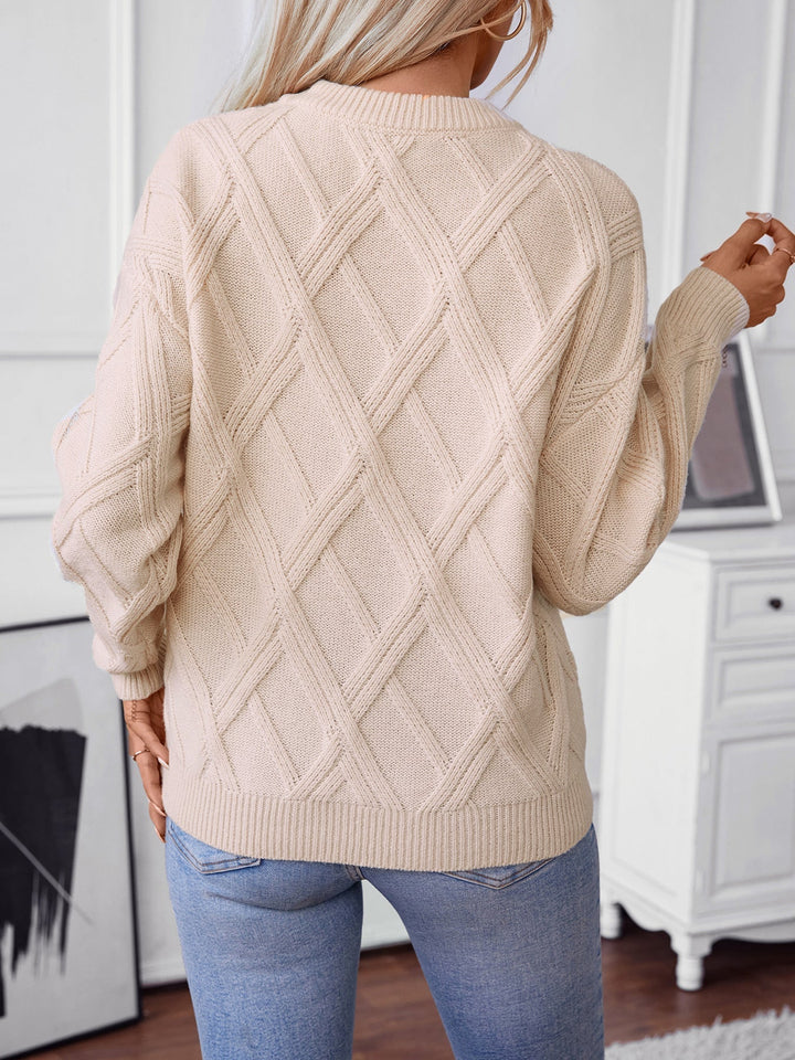 Geometric Trui met ronde hals en lange mouwen