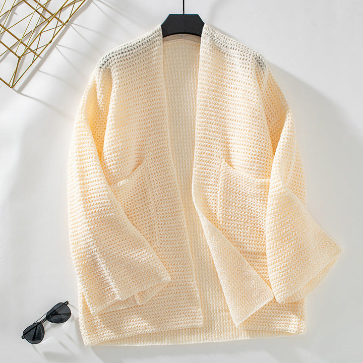 Effen vest voor dames met lange V-hals