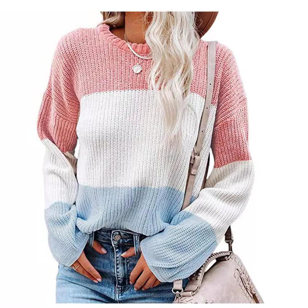 Dames pullover trui met lampionmouwen