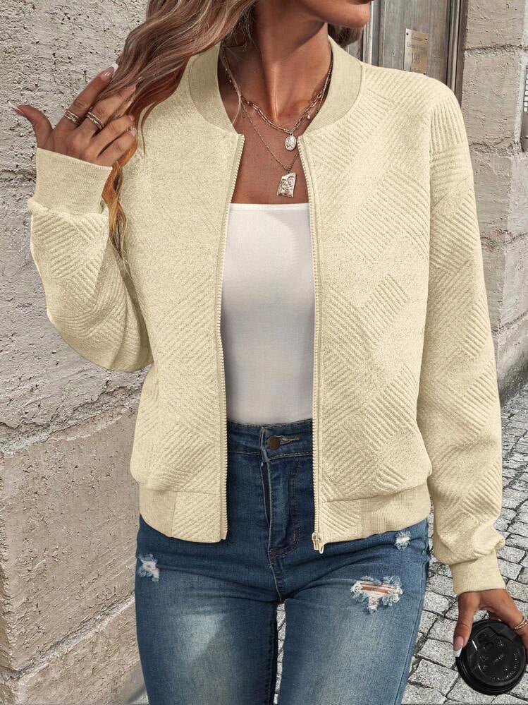 Trendy casual jas voor dames in effen kleur