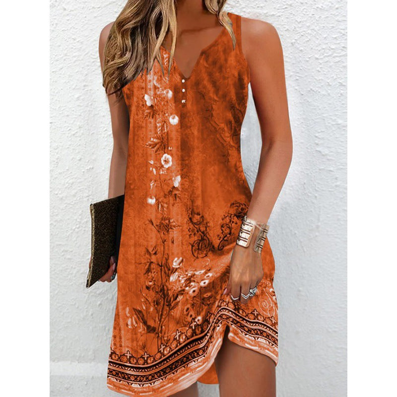 Floral Print Long Dress voor dames