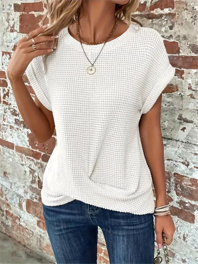 Elegante Twist Top met Korte Mouwen