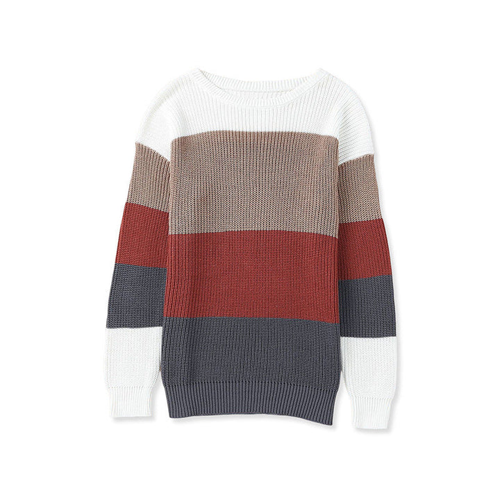 Color Block Gebreide Trui voor Dames