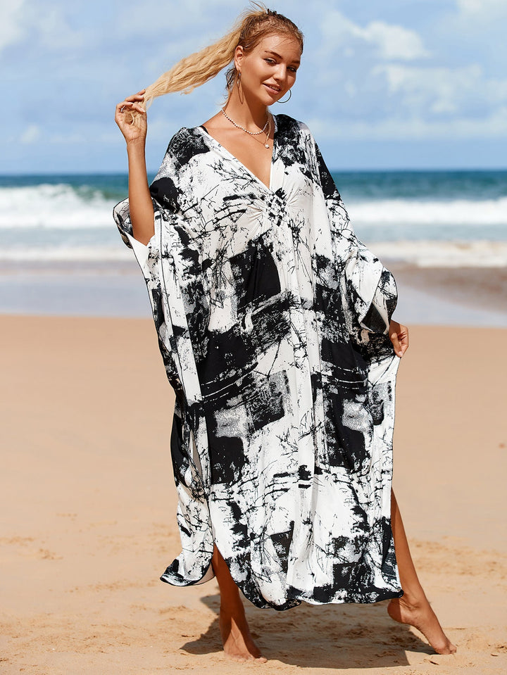 Vrouwelijke Wrap Dress in Whisper Fade Tones