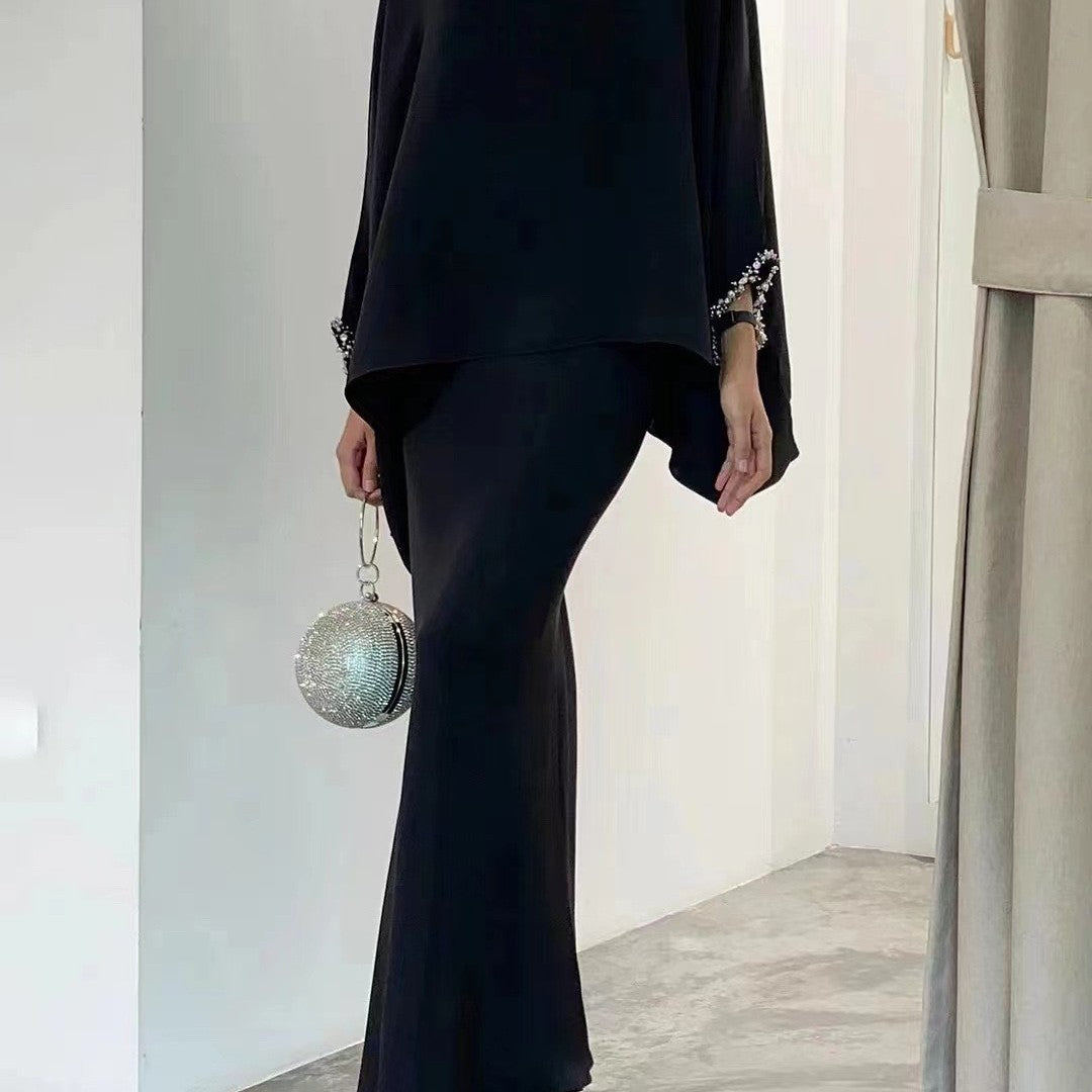 Two-Piece Pearl vloerlange jurk