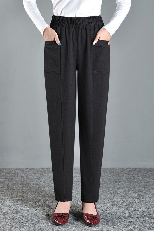 Hoge taille rechte broek