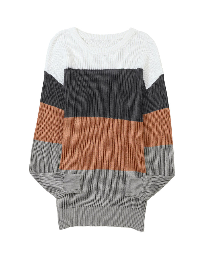Color Block Gebreide Trui voor Dames