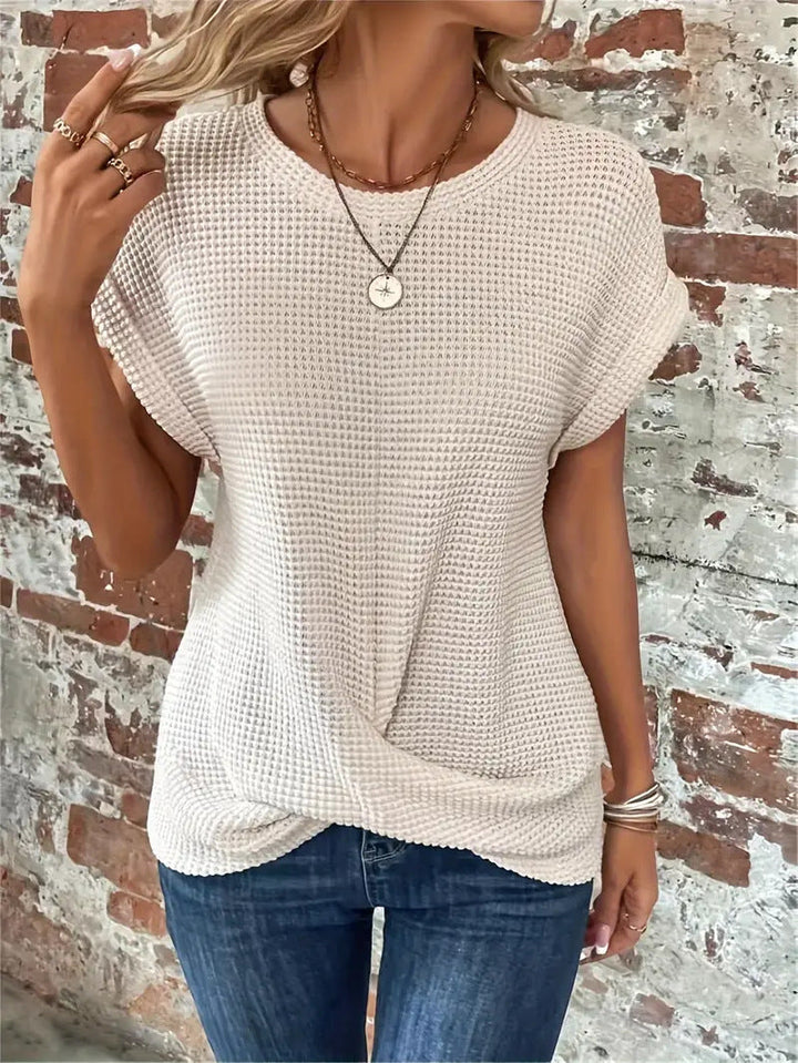 Elegante Twist Top met Korte Mouwen