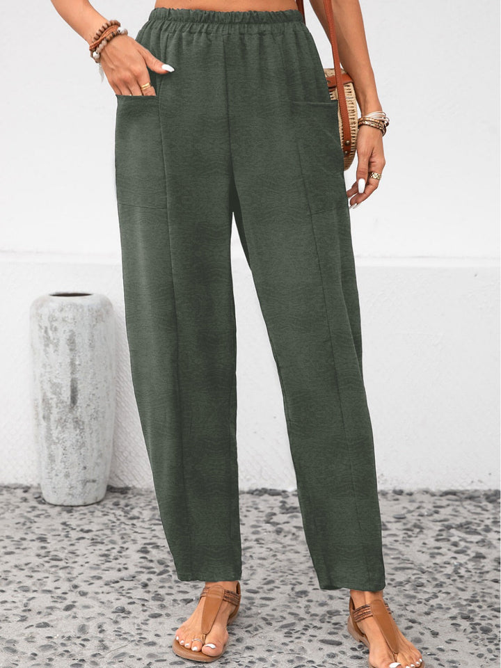 Plus Size Ice Silk Broek