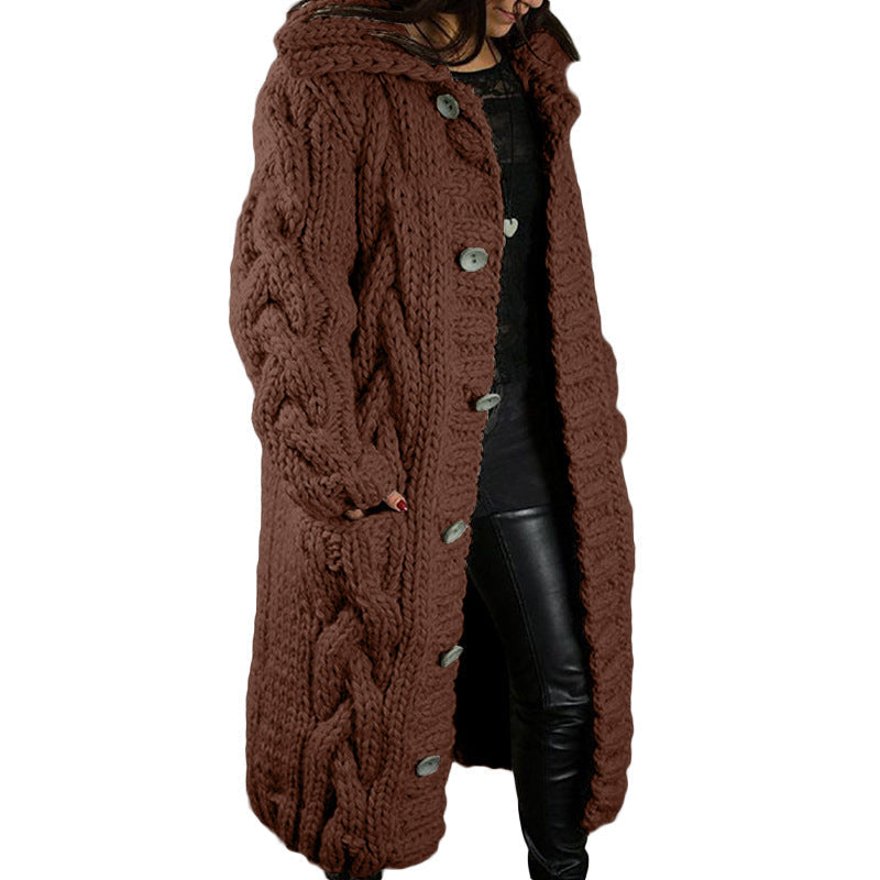 Oversized Cardigan Jas voor dames - Single-Breasted Trui